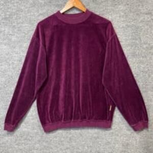 Vintage Armani jeans magenta velvet sweater size xs
